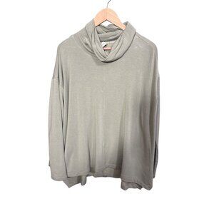 Athleta Womens Sage Green Cowl Neck Long Sleeve Pullover Top Size S